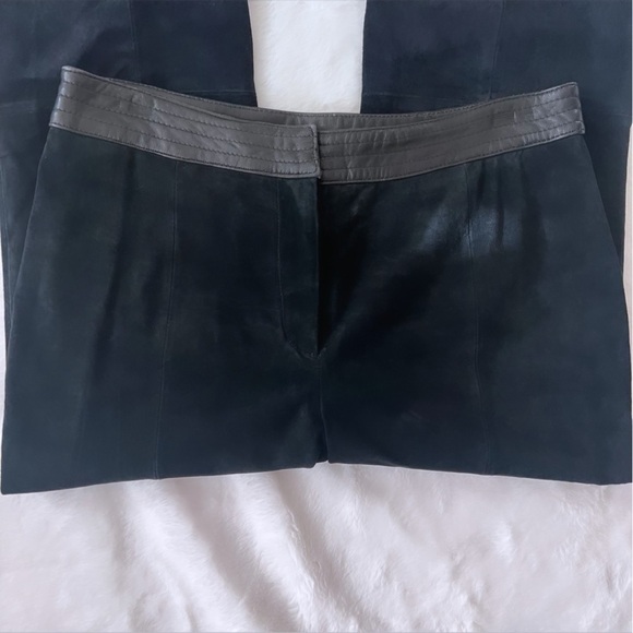 VENUS WILLIAMS FOR WILSON LEATHER 100% Black Leather Suede Pants Size 2 - Picture 5 of 12